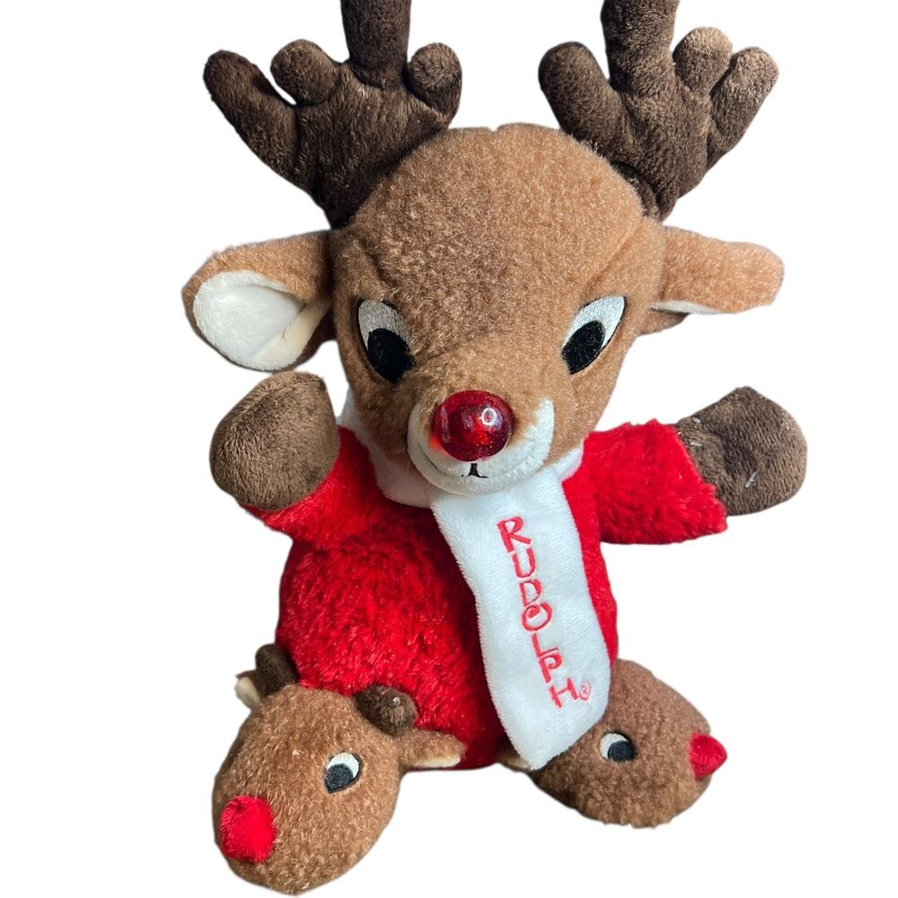 Rudolph the Red-Nosed Reindeer‎ Plush Christmas Reindeer Slippers Sweater Scarf